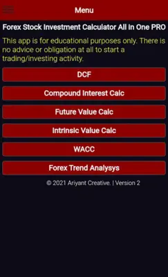 Forex Plan Compounding Interest Calculator PRO android App screenshot 1